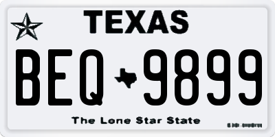 TX license plate BEQ9899