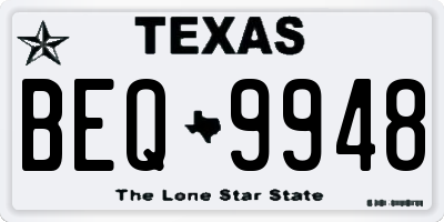 TX license plate BEQ9948