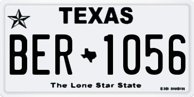 TX license plate BER1056