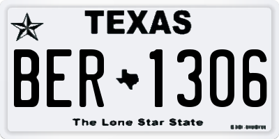 TX license plate BER1306