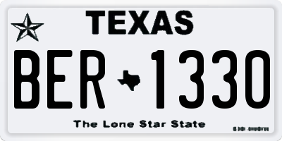 TX license plate BER1330