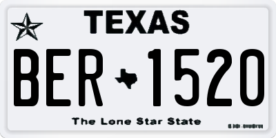 TX license plate BER1520