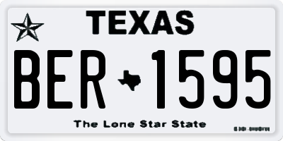 TX license plate BER1595