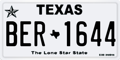TX license plate BER1644