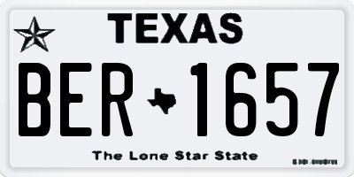 TX license plate BER1657