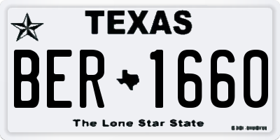 TX license plate BER1660