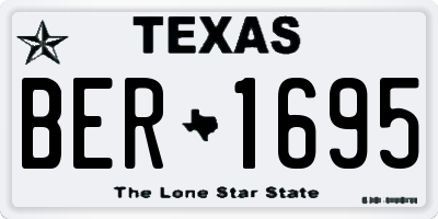TX license plate BER1695
