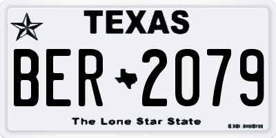 TX license plate BER2079