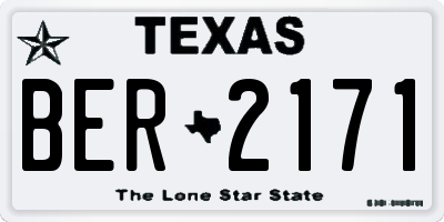 TX license plate BER2171