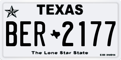 TX license plate BER2177
