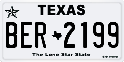TX license plate BER2199