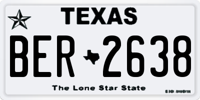 TX license plate BER2638