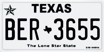 TX license plate BER3655