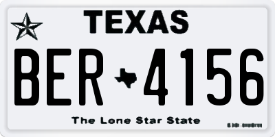 TX license plate BER4156