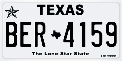 TX license plate BER4159