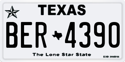 TX license plate BER4390