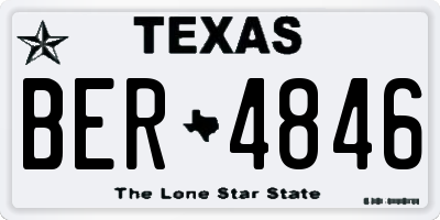 TX license plate BER4846