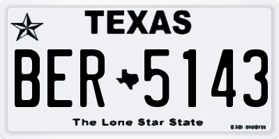 TX license plate BER5143
