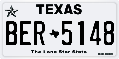 TX license plate BER5148