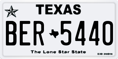 TX license plate BER5440