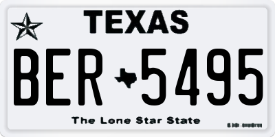 TX license plate BER5495
