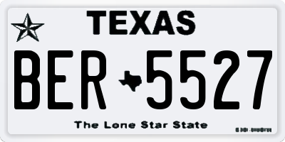 TX license plate BER5527