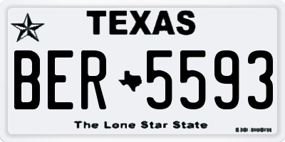 TX license plate BER5593