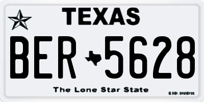 TX license plate BER5628