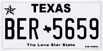 TX license plate BER5659