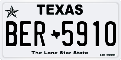 TX license plate BER5910