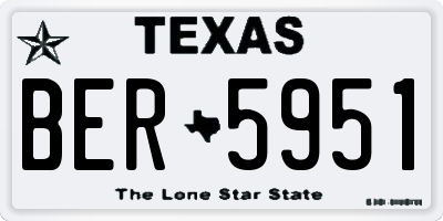TX license plate BER5951