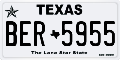 TX license plate BER5955