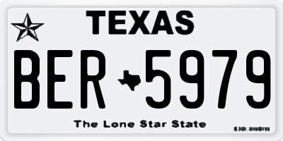 TX license plate BER5979
