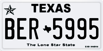 TX license plate BER5995