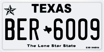 TX license plate BER6009