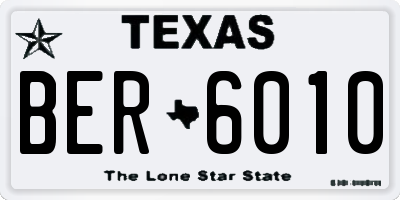 TX license plate BER6010