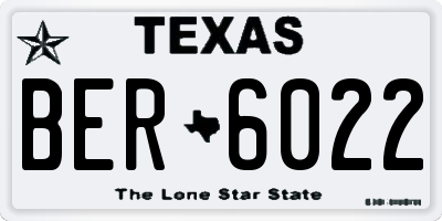 TX license plate BER6022