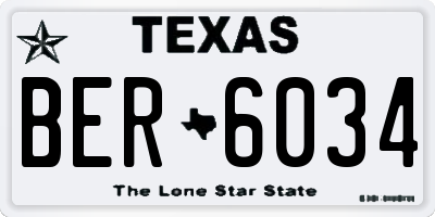 TX license plate BER6034