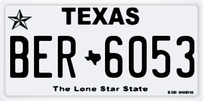 TX license plate BER6053