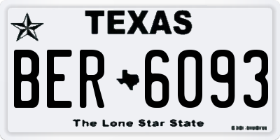 TX license plate BER6093