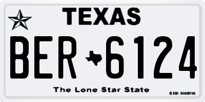 TX license plate BER6124