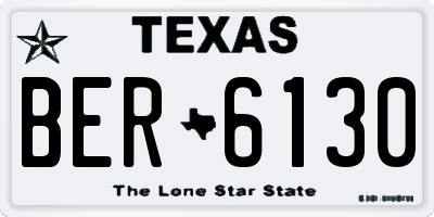 TX license plate BER6130