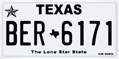 TX license plate BER6171