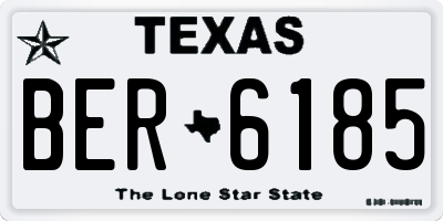 TX license plate BER6185