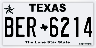 TX license plate BER6214