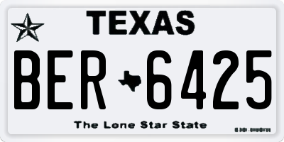 TX license plate BER6425