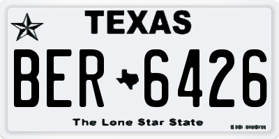TX license plate BER6426