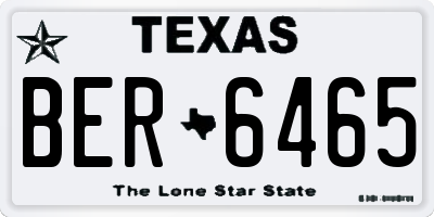 TX license plate BER6465