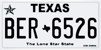TX license plate BER6526