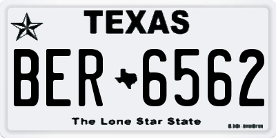 TX license plate BER6562
